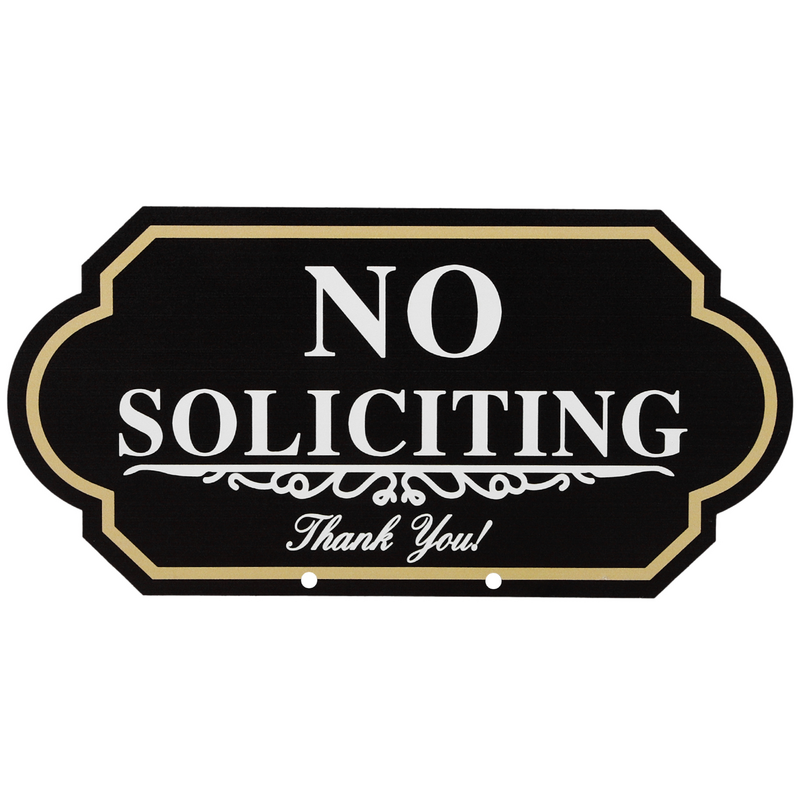 No Solicitation Sign Soliciting Door Signs for Office Warning The Aluminum Sing Front