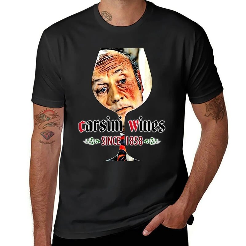 เสื้อยืด carsini wines promo สั่งทำเสื้อผ้าอนิเมะความงามเสื้อผ้า oversizeds เสื้อยืดผู้ชาย