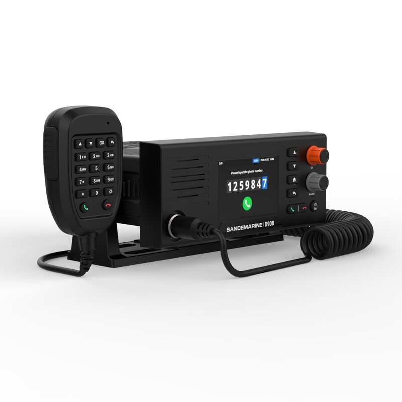 해양 UHF 무선 전화 D908, 해양 트랜시버 워키토키 선박 인터콤 전화 모바일 라디오