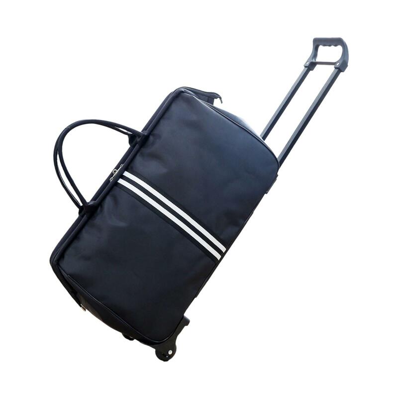 Bolsa de viaje con 2 ruedas con asa, bolso de mano, bolsa de equipaje