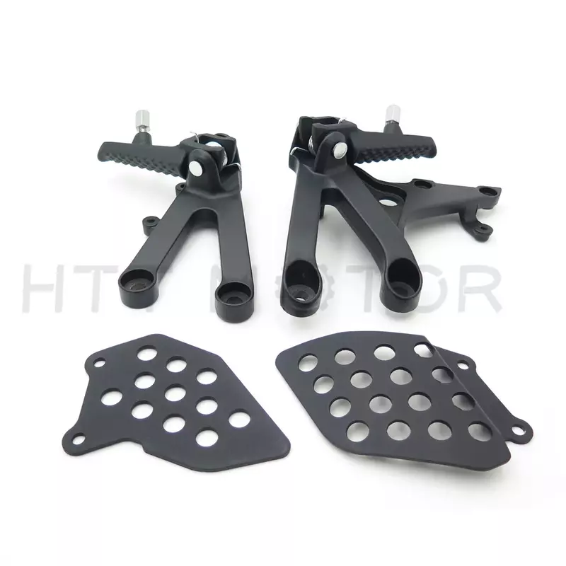 Black Front Rider Foot Pegs Bracket Fit for Honda Cbr 600Rr Rr 2007-2014 Free Shipping Motor Parts