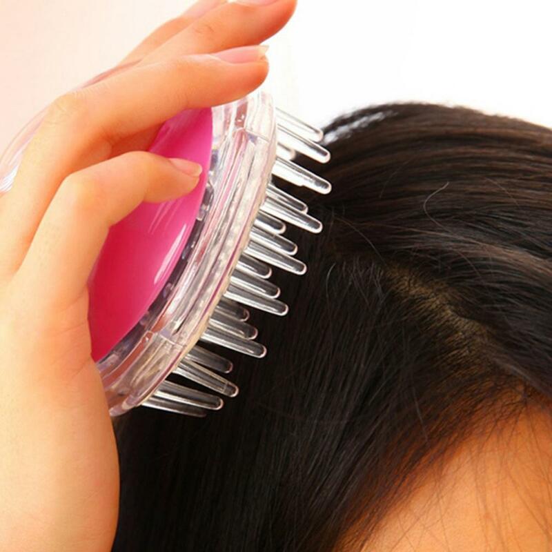 Hair Massage Comb Plastic Shampoo Scalp Shower Body Washing Brushes Massager Silicone Shampoo Brush Head Scalp Hair Washing Comb