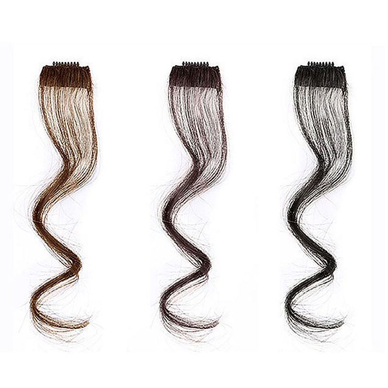 Frange à air synthétique de style français pour femmes, faux morceau de cheveux, extensions de cheveux à clipser, mélange de cheveux, postiche à frange