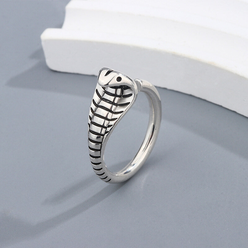925 Sterling Silver Cobra Aesthetic Rings For Women Wedding High Quality Jewelry Accessories Jewellery Women Argent 925