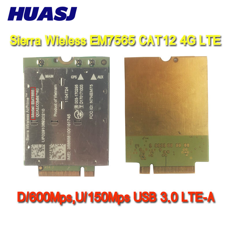 Sierra Wireless EM7565 LTE-Advanced Pro Module Cat-12 600M 1104724 4G LTE NGFF Module untuk Laptop