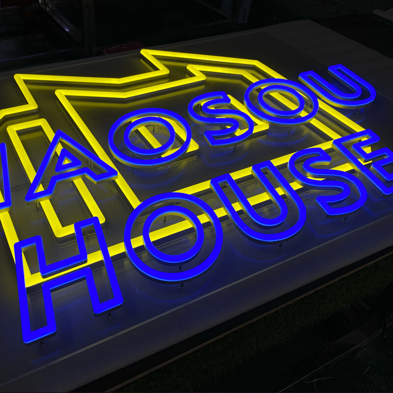Kustom akrilik lampu depan komersial tanda neon huruf etalase logo papan neon bar toko aktivitas pesta