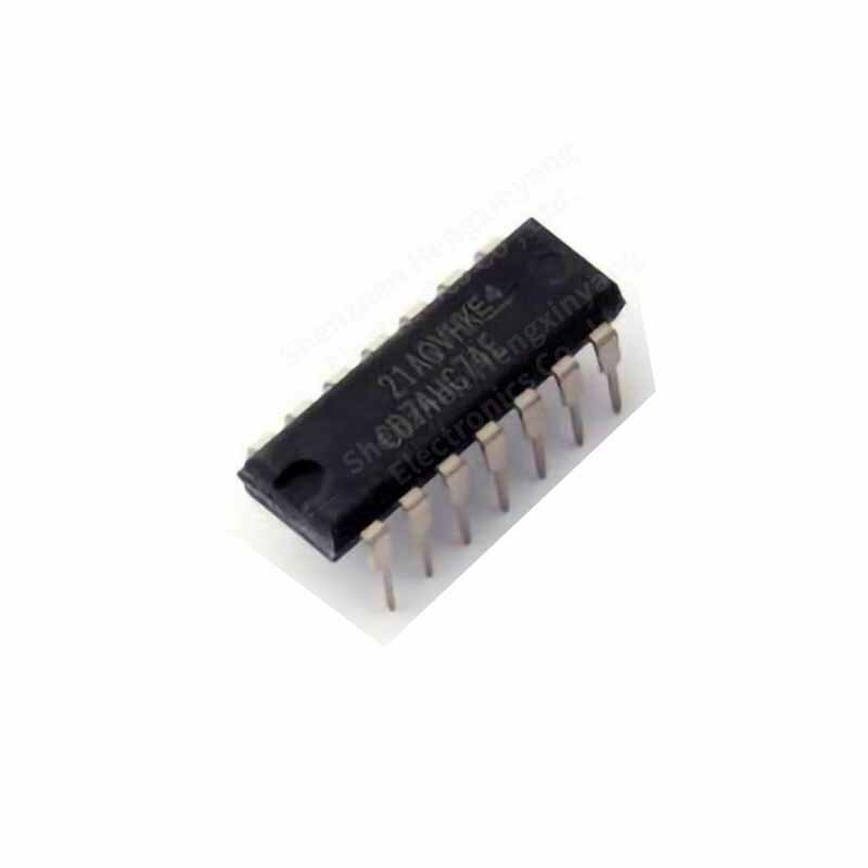 Chip de gatillo de dispositivo lógico DIP-14, paquete CD74HC74E, 10 piezas