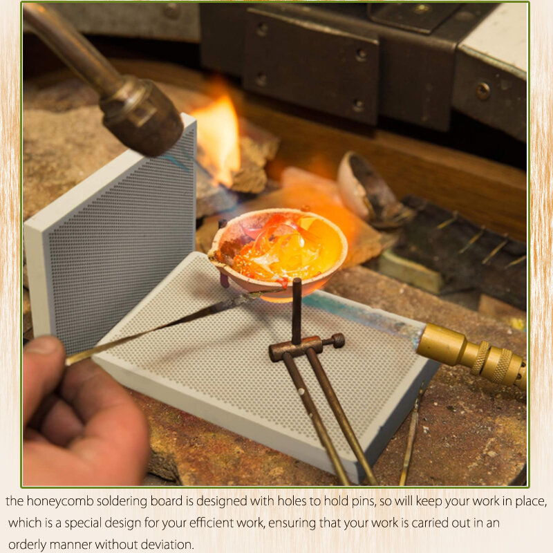 Kit de fundición de soldadura, ladrillo de fuego aislante, crisol de alúmina, crisol de fusión de cuarzo para fabricación de joyas