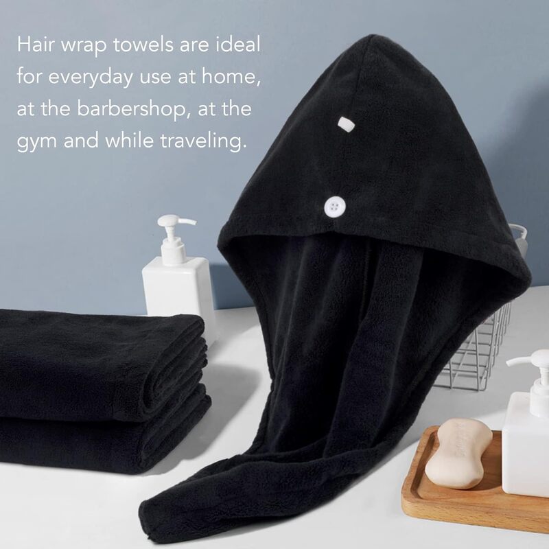 Sinland-turbante de microfibra Ultra absorbente, toalla de secado de cabello, gorro envolvente para baño, Spa, gran oferta, 25cm x 65cm, 2 piezas