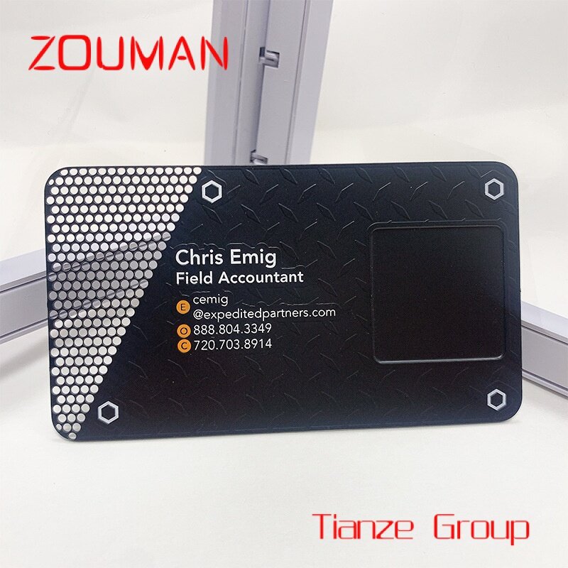 Custom , Custo Logo Laser Engraving Hollo L Sn Printing Exquisite Personal att Bla etal Busins Card