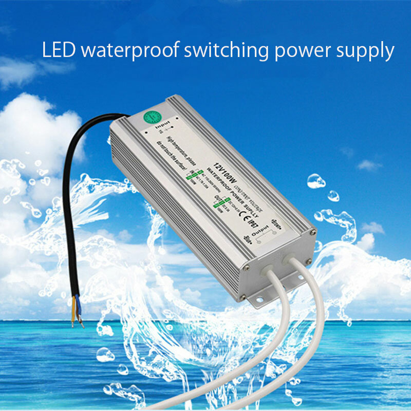 Transformador de luz LED DC12V para piscina, transformador de potencia de conmutación, luz enterrada al aire libre, iluminación subacuática para césped, luz para plantas