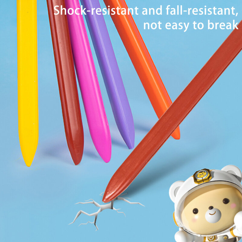 デリ-子供のためのプラスチック製の消去可能なワックスクレヨン、洗える着色鉛筆、お手入れが簡単、絵画ギフト、12色、24色、36色