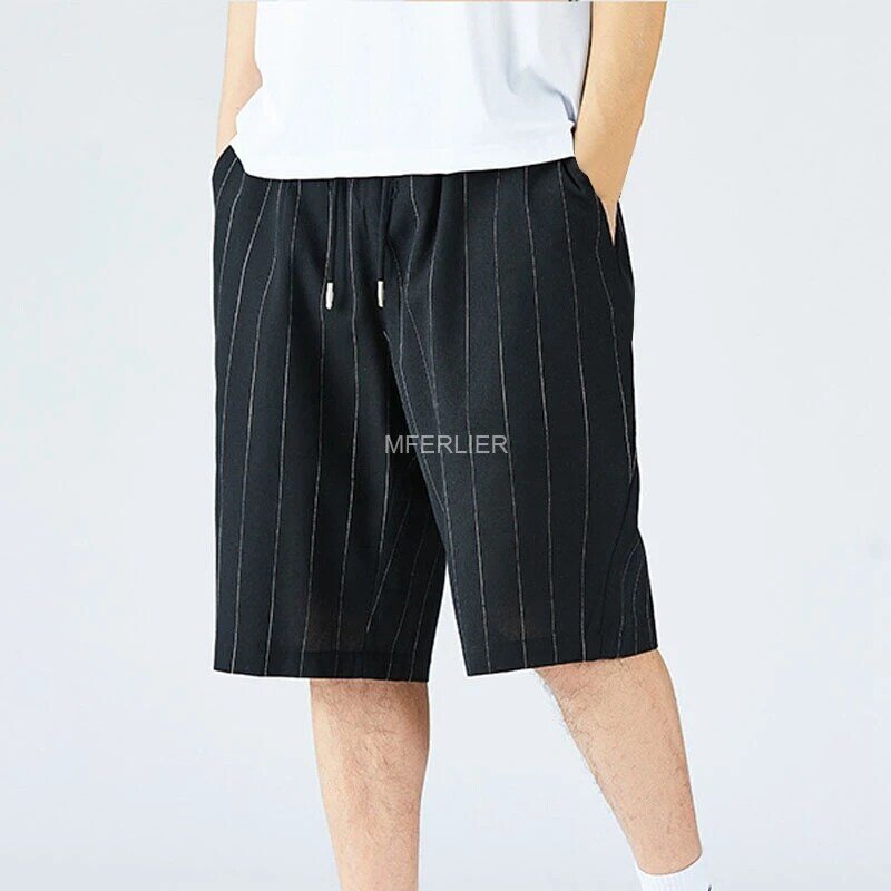 Pantaloncini Oversize estivi 6XL vita 130cm 5XL pantaloncini da uomo a righe taglie forti