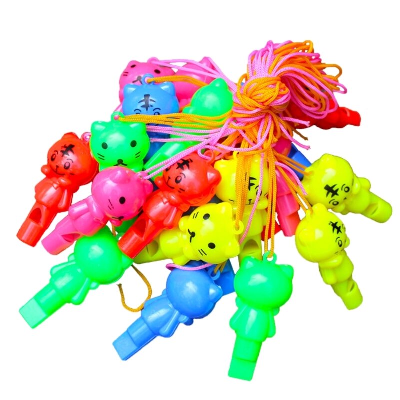 Juguete silbato infantil, juguete Color aleatorio, silbato animales dibujos animados, instrumento música juguete