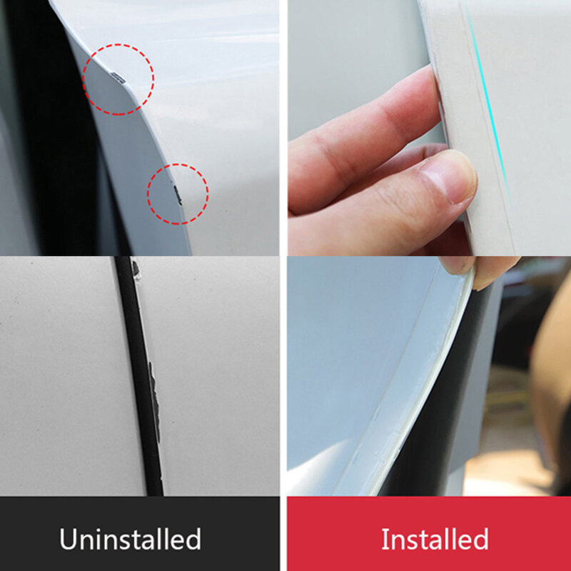 Ochraniacz drzwi samochodu naklejki odporne na zadrapania przezroczysta taśma Nano bagażnik samochodowy próg Scuff Protector Film krawędź drzwi ochronne