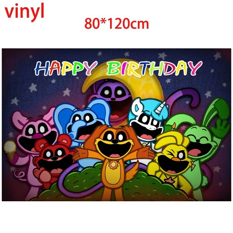 Smiling Critters Birthday Party Decoration Balloon Banner Cake Topper Party Supplies Baby Shower