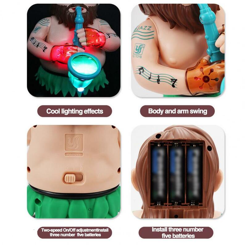 Mainan elektrik untuk bayi bentuk indah mainan saksofon menari elektrik dengan lampu gerak ayun mainan bayi untuk bayi