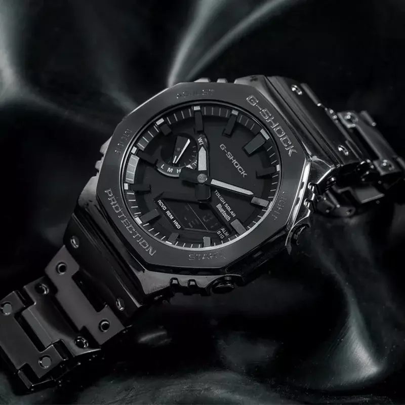G-SHOCK męski zegar zegarki kwarcowe GM-B2100BD modę Casual wielofunkcyjny odporny na wstrząsy podwójny wyświetlacz nowy stal zegarek ze stali