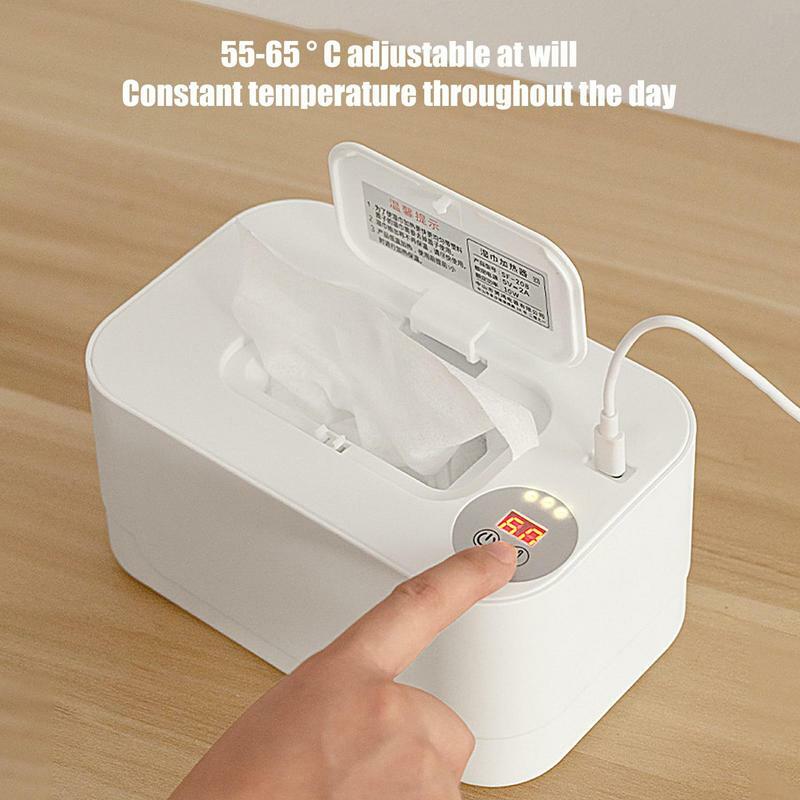 USB tragbare Baby Tücher Heizung thermisch warm nass Handtuch Spender Serviette Heizbox Abdeckung Home Auto Mini Seidenpapier wärmer