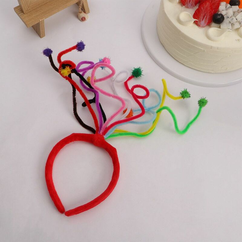 Funny Headwear For Women Concave Shape Hair Accessories Atmosphere Photo Props Spring Ball Hairbands Hair Hoop Headband