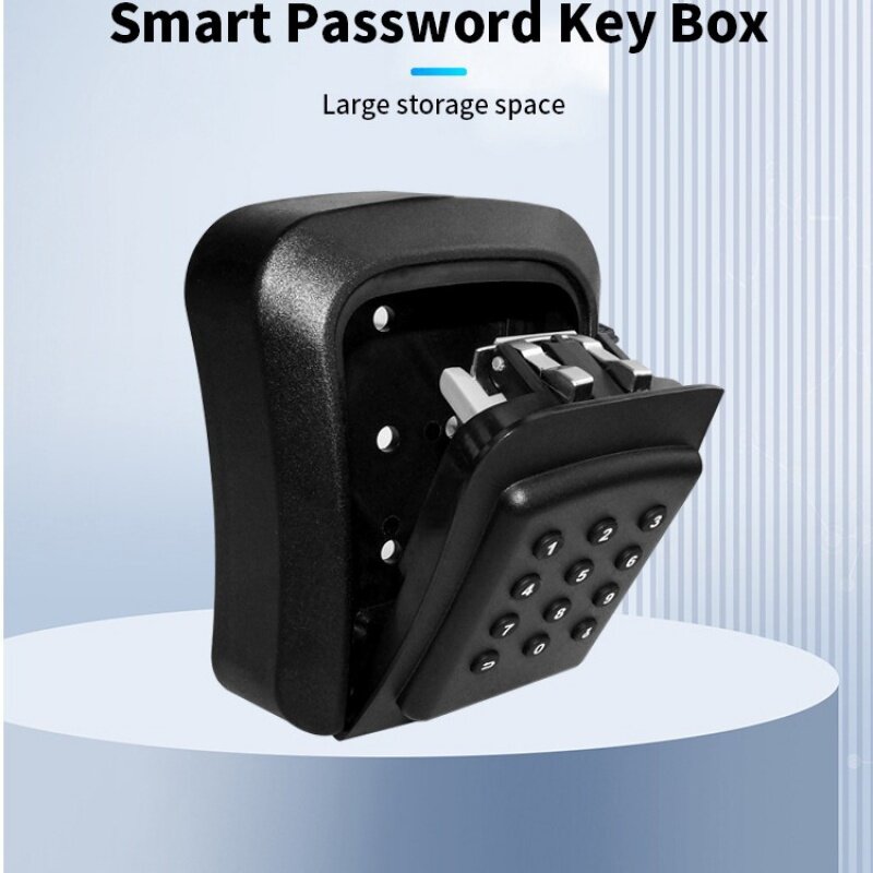 Wall Mount Key Lock Box Security Lock No Key for Home Office Key Safe Secret Storage Box Organizer Fingerprint Key Box
