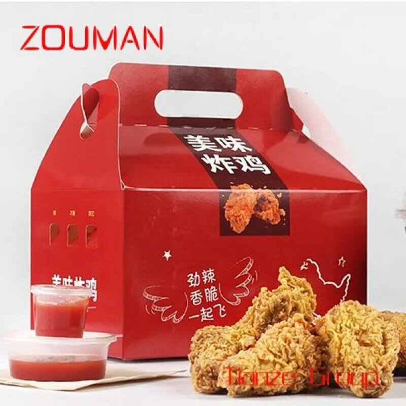 Custom , Hot sale disposable fast food fried chicken packaging box custom food grade Takeaway fried chicken box