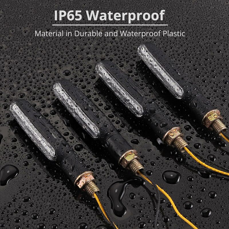 4 szt. Kierunkowskazy LED E-oznakowane zatwierdzone E24 wodoodporne IP67 światła sygnalizacyjne uniwersalne 12V skuter motocyklowy M10 śruba