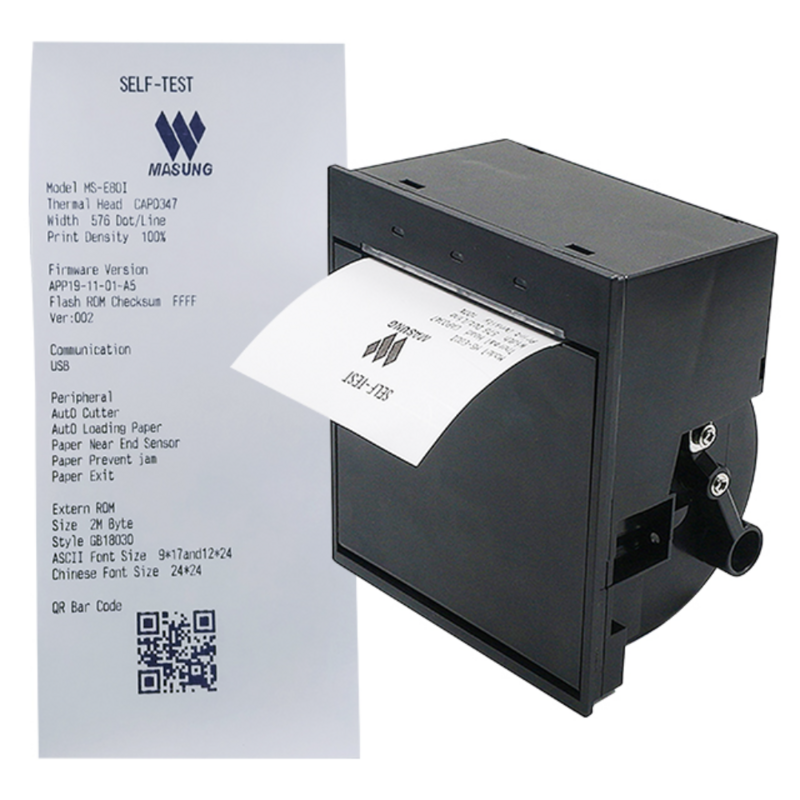 MS-E80I Mini 80mm Kiosk Thermal Receipt Printer Embedded for Receipt Printing Barcode Printer for Supermarket and Bus Ticket