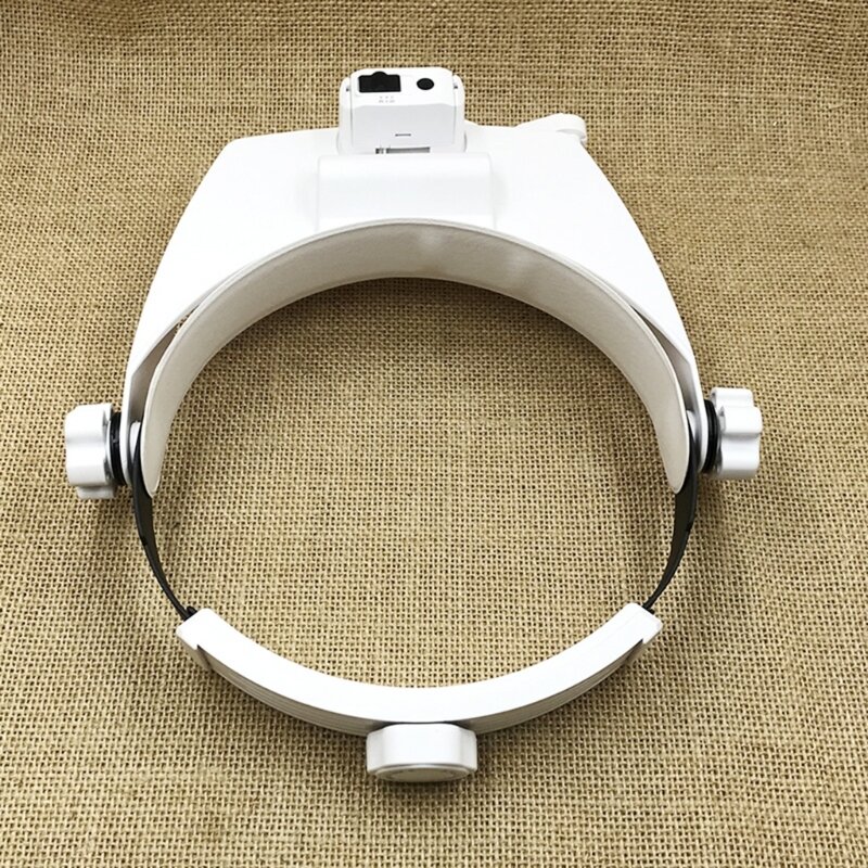 1.5X 3X 9.5X 11X Headband Magnifier, Head Mount Glass with LED Light for Close Work Jewelers Loupe