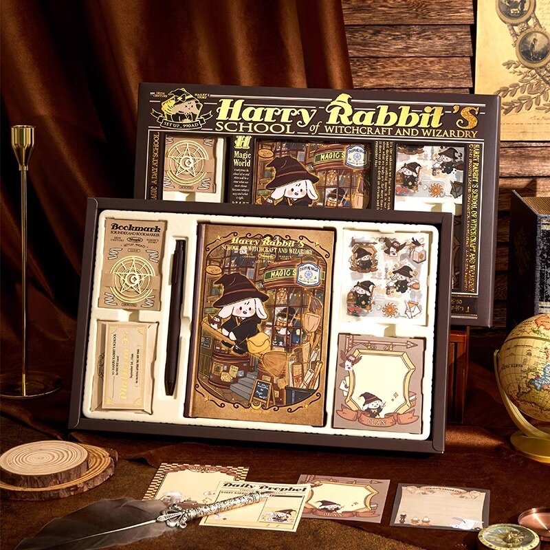 Briefpapier Set Harry Rabbit Serie Ledger Geschenkset Retro Student Ledger Set Urlaub Motivations preis Ledger Schul material