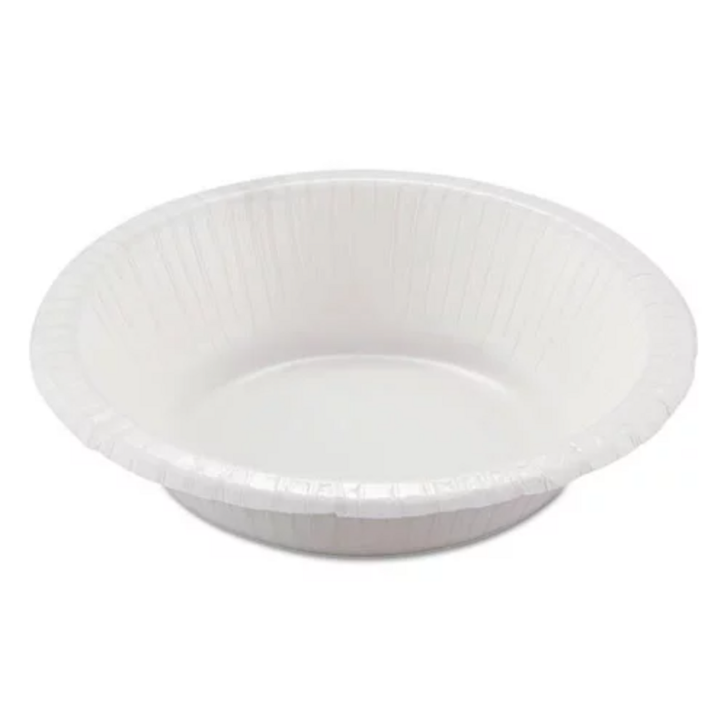 Disposable Bowls White Paper Bowls 1000pcs Sturdy and Durable Cutting Resistant Microwaveable Biodegradable Capacity