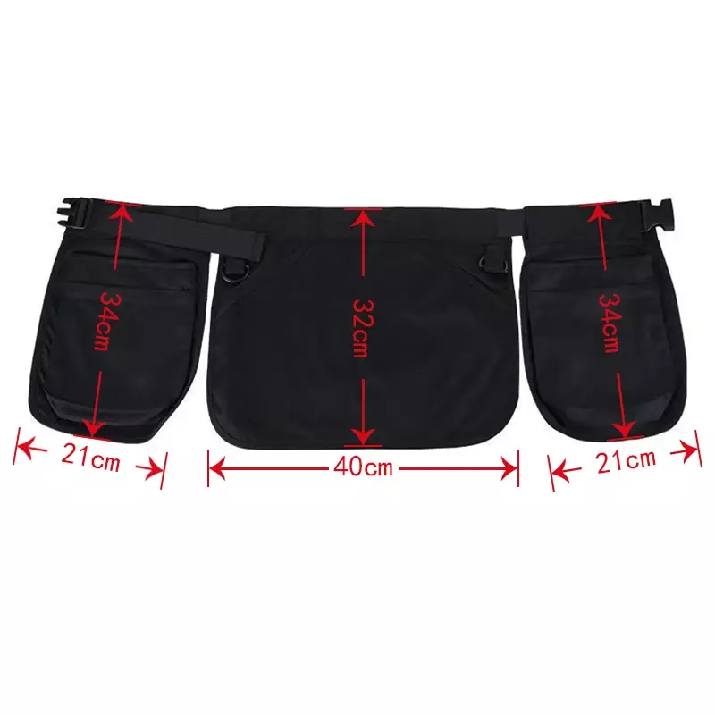 Multi Pocket Apron Waist Bag Travel Sports Outdoor Zippered Half Body Breathable Waist Bag Work Clothes