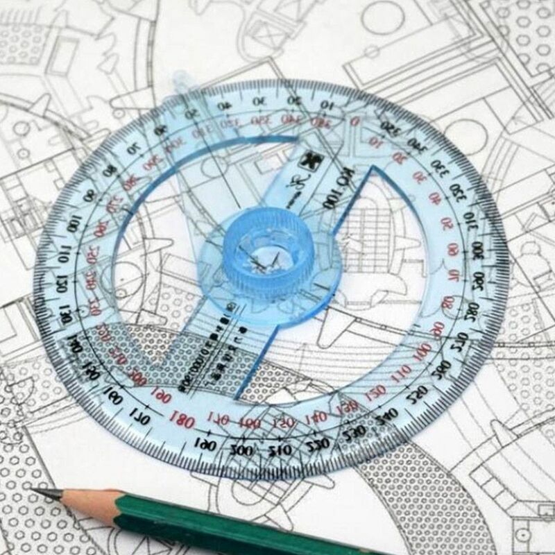 Accurate Lightweight. Office Math Swing Arm 360 Degrees Measuring tools Protractor Pointer Angle Ruler Goniometer