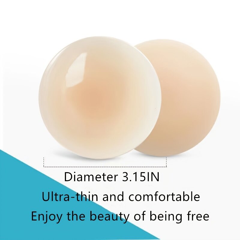 Reusable Silicone Nipple Covers, Strapless Invisible Self-adhesive Breast Pasties, Women's Lingerie & Underwear Accessories