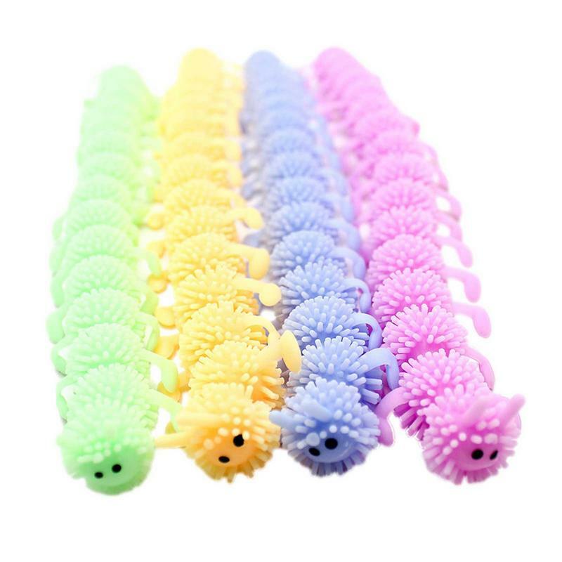 Stretchy Strings Sensory Toys Sensory Noodles Anxiety Relief Items For Kids Cute Caterpillars Shape Play Toy For Stress Relief