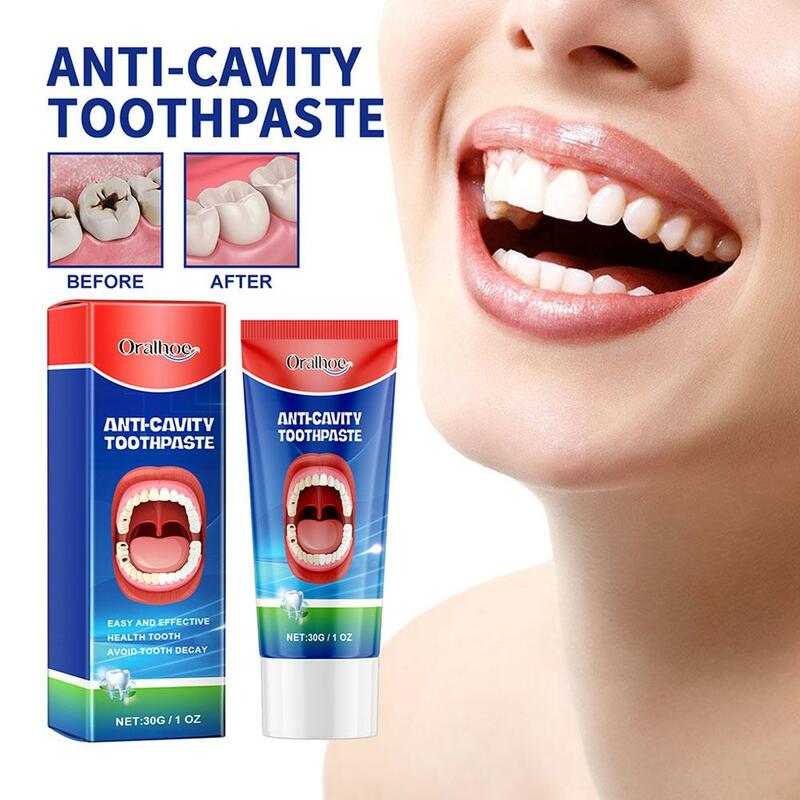 معجون أسنان لإزالة الرائحة الصفراء للأسنان ، تبييض الأسنان الطازجة ، مبيض فيروسي ، تنفس ، بروبيوتيك ، 30 جم ، N8S5