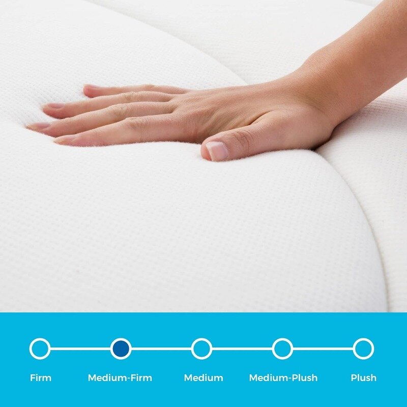 Linenspa 8 Inch Memory Foam and Spring Hybrid Mattress - Medium Firm Feel - Bed in a Box - Quality Comfort and Adaptive Support