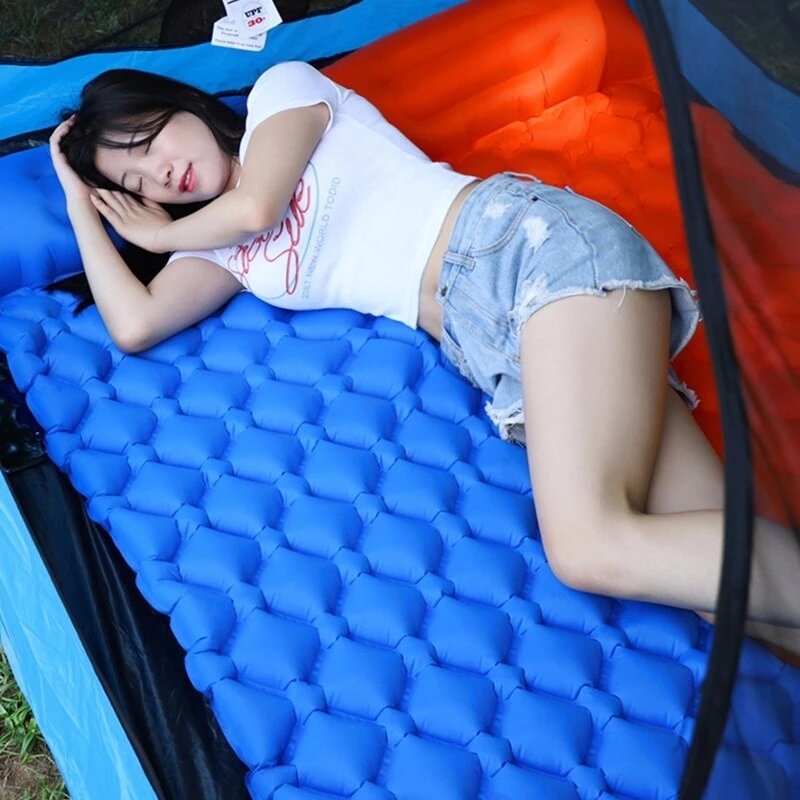 Colchón inflable automático de TPU para acampar al aire libre, cojín de campamento, pícnic engrosado individual, cama de aire portátil para playa, a prueba de humedad