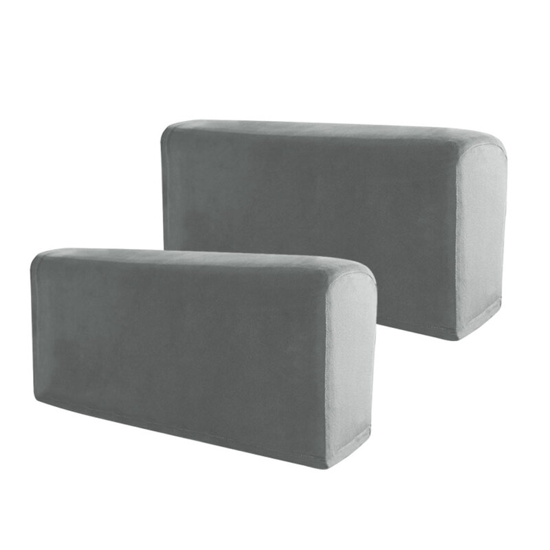 Fodere per braccioli per divano sedia protezioni per mobili antiscivolo materiale volpe argento resistente alle macchie 2 pezzi per poltrona da divano