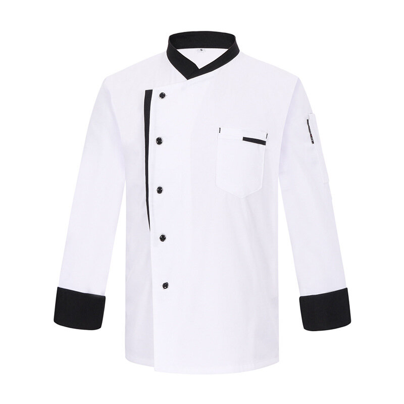 เสื้อแจ็กเก็ตมีแขนสไตล์คลาสสิกสำหรับพนักงานร้านอาหารห้องครัวโรงอาหาร