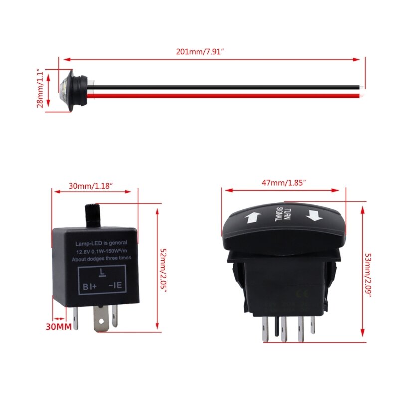 Полные комплекты указателей поворота Plug Plays Комплекты указателей поворота с кулисными переключателями Звуковой сигнал
