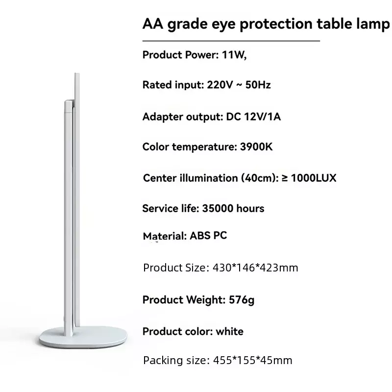 AKIMID składana lampa biurkowa ochrona oczu ściemnialna lampa biurkowa LED akademik sypialnia czytanie USB akumulatorowa lampa biurkowa
