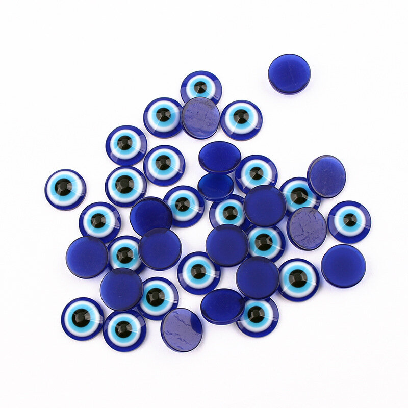 50pcs/bag Hot Multiple Sizes Fashion Lucky Turkish Greek Evil Blue Eye Charm Pendant Gift DIY Jewelry Accessories Home Amulet