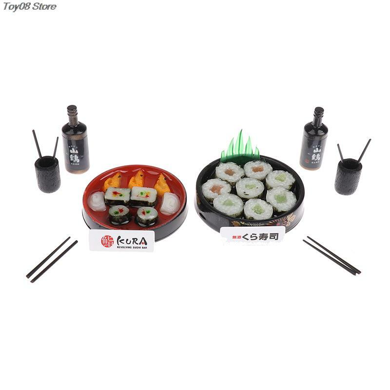 Novo 1 pçs kawaii mini 1/6 escala miniatura casa de bonecas janpanese sushi arroz comida para casa boneca cozinha brinquedo acessórios 2022