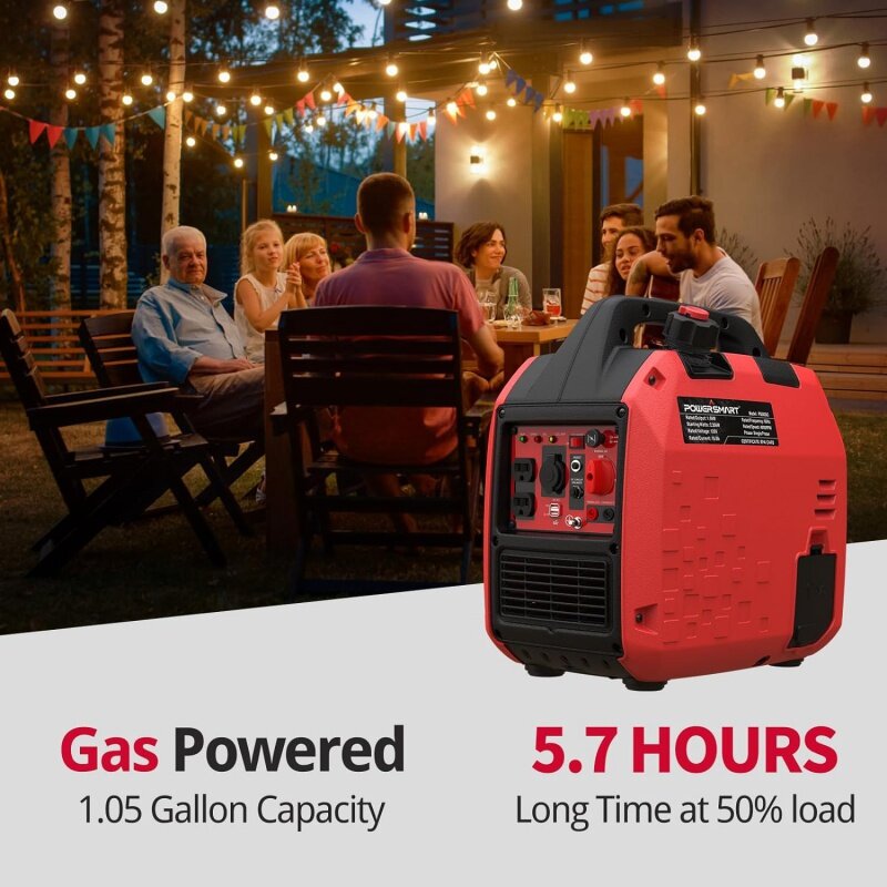 Power smart 2500-Watt gasbetrieb ener tragbarer Wechsel richter generator, super leise für Camping, Heckklappen, Notfall zu Hause, Vergaser comp