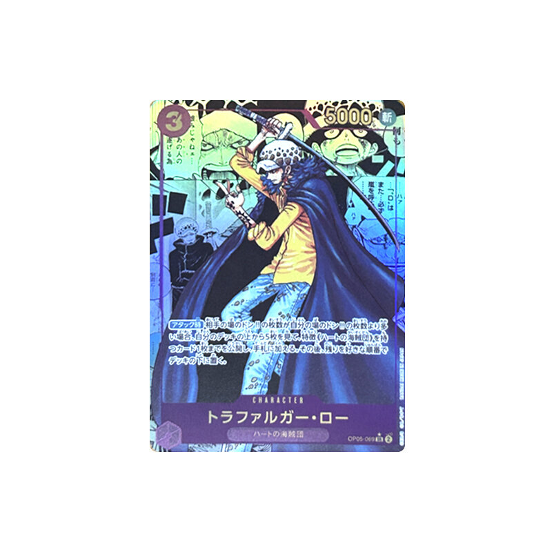 Personagens Anime de Trafalgar D, One Piece Water Law Shanks Bronzing Collection Card, DIY Caseiro Jogo Brinquedos, Natal e Presente de Aniversário