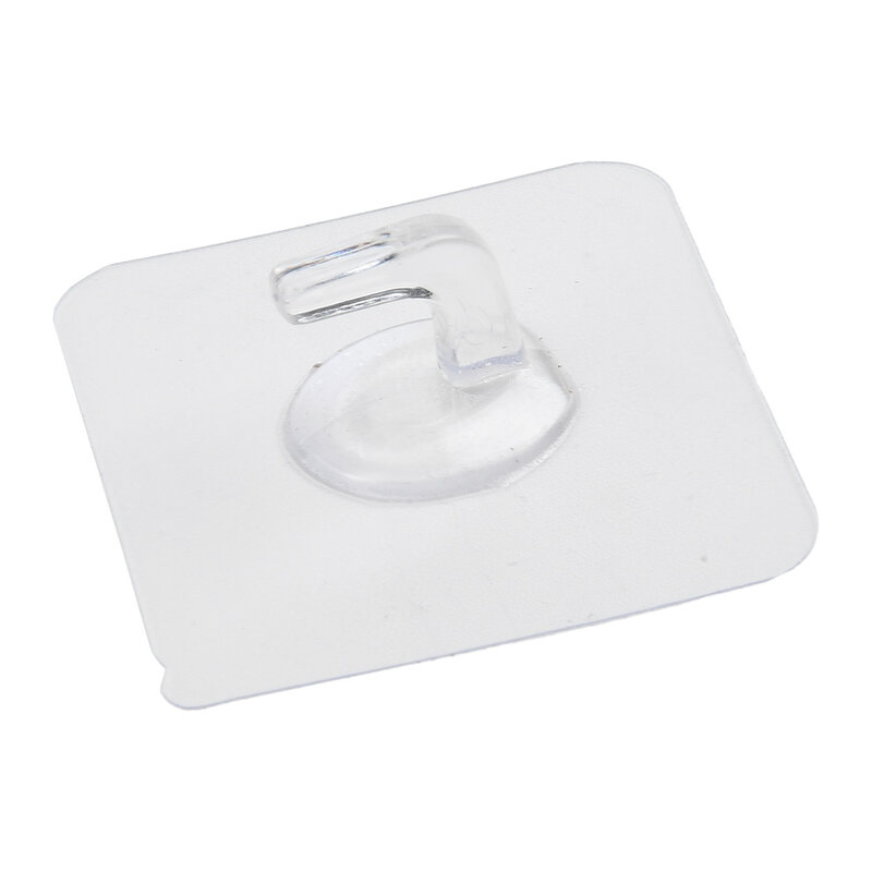 Настенная самоклеящаяся прозрачная вешалка для ключей и полотенец, 1 шт., прочный тяжелый пластиковый крючок для дома, кухни, ванной, 2,36x2,36 дюйма
