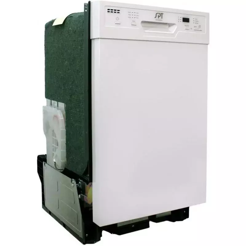 SPT SD-9254W lavastoviglie da incasso larga da 18 pollici con asciugatura riscaldata, stella energetica, 6 programmi di lavaggio, 8 impostazioni di posizione e Tu In acciaio inossidabile