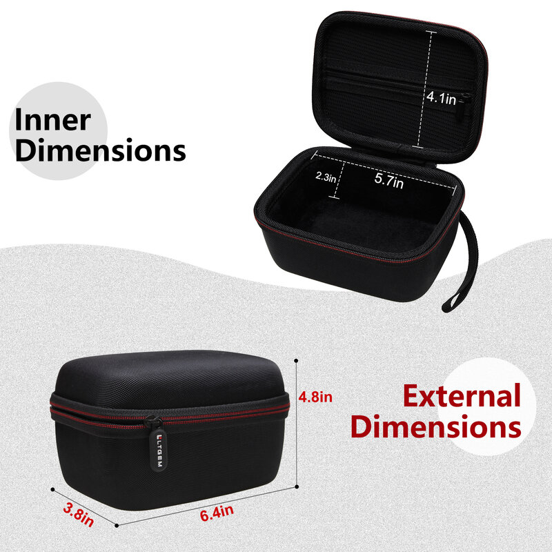 LTGEM Hard Storage Carrying Case For FlexSeries Electric Head Hair Shaver - Freebird - Ultimate - Travel Carry Shaver Hard Case