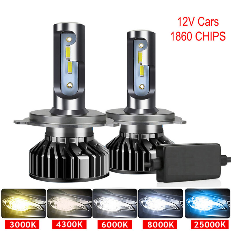 Phare de voiture LED CSP 110W, ampoule H11 H1 H7 H8 9005 9006 880, phares de voiture H4 9003